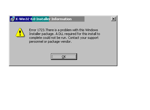 error 1723 installer package